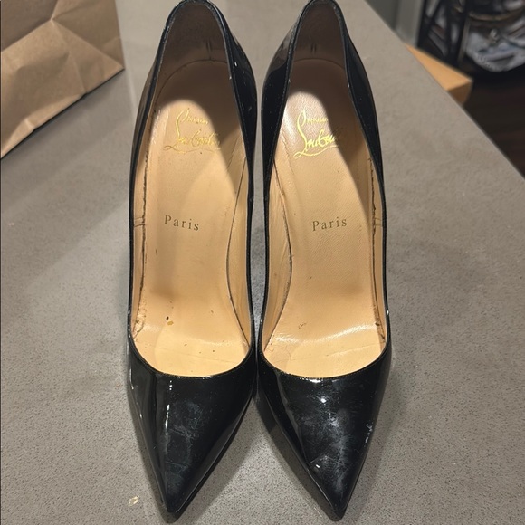 Christian Louboutin Black Patent Leather Pumps - Picture 1 of 1